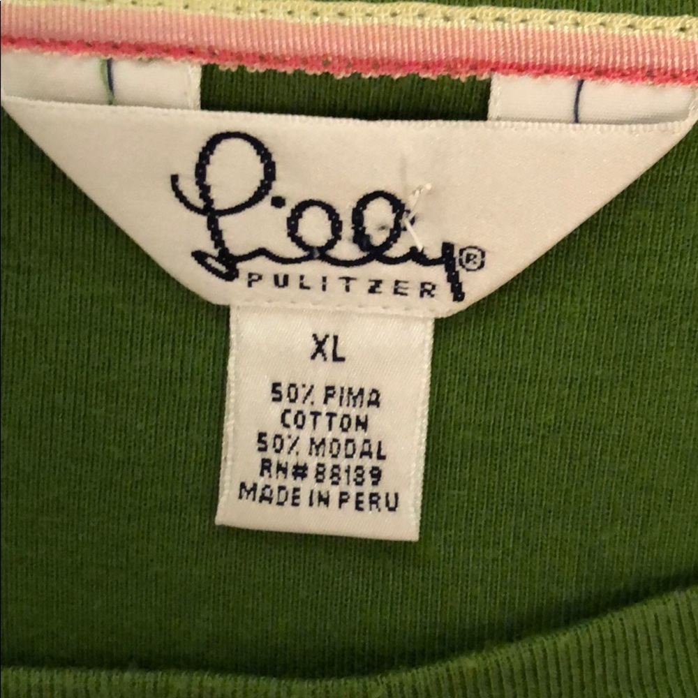 LILLY PULITZER 🌴 Long Sleeves T-Shirt Sz XL - Picture 2 of 6